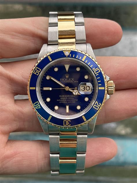 rolex 16613 years of production|Rolex submariner 16613 bluesy.